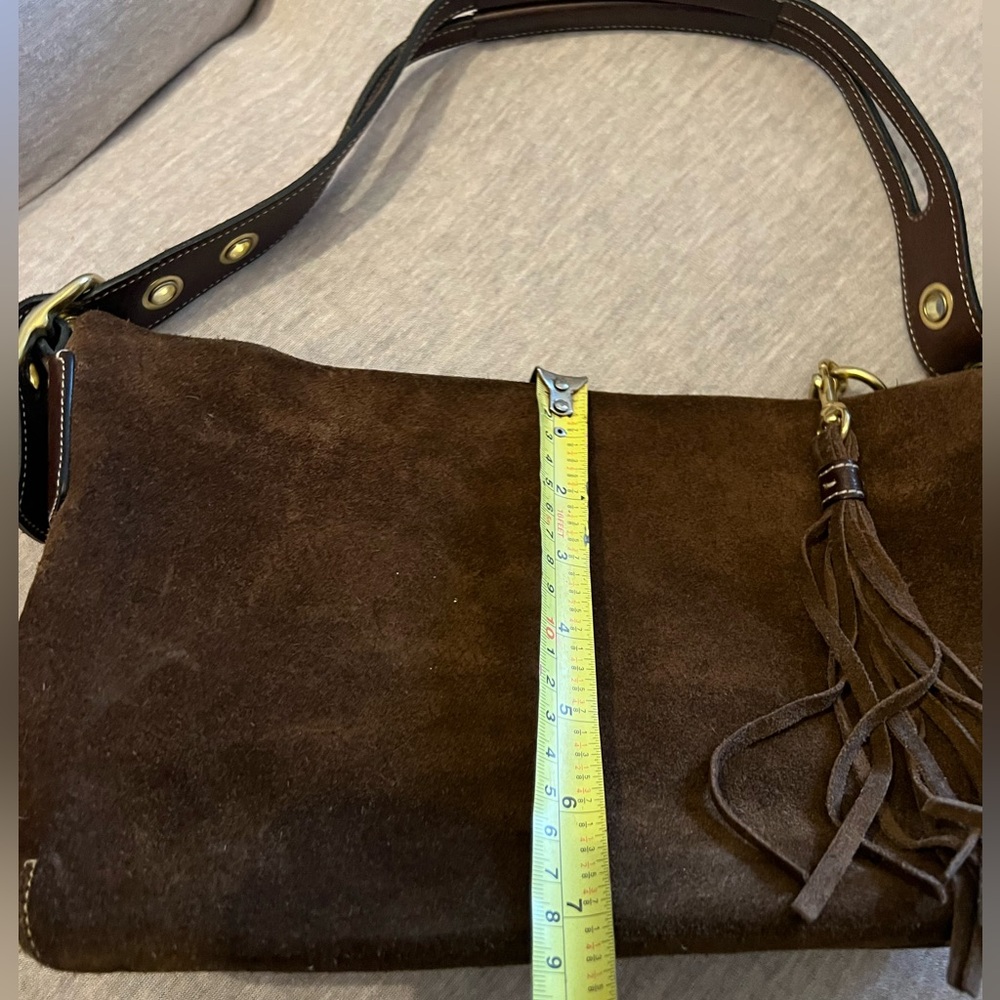 Vintage Coach brown suede shoulder bag - Picture 10 of 11